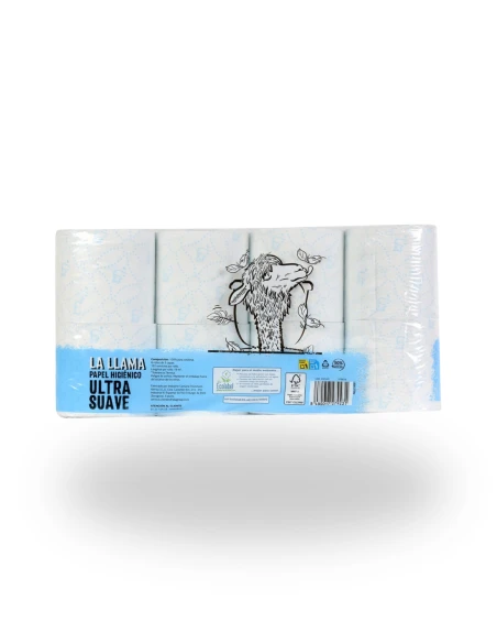 Papel Higienico Ultra Suave 3 capas LA LLAMA 8 unidades